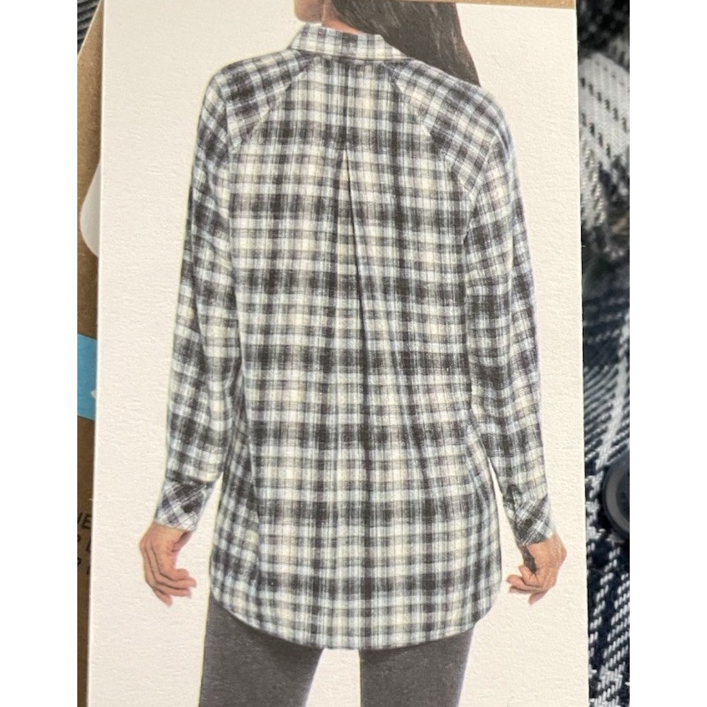 Eddie Bauer‎ New Women's Plaid Button-Up Firelight Flannel Shirt  Size XL New - Picture 2 of 5
